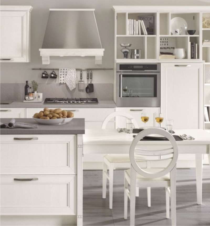 cucina classica moderna bianca