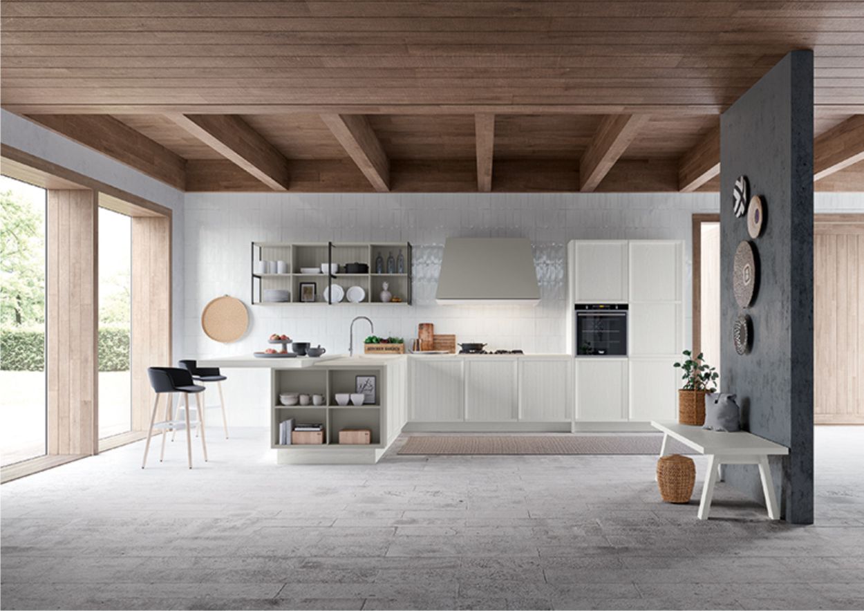 Cucine con penisola 20 cucina bianca contemporanea Stosa