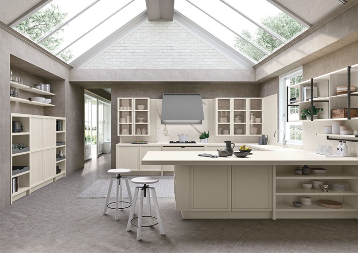 Cucine con penisola 13 cucina contemporanea avorio