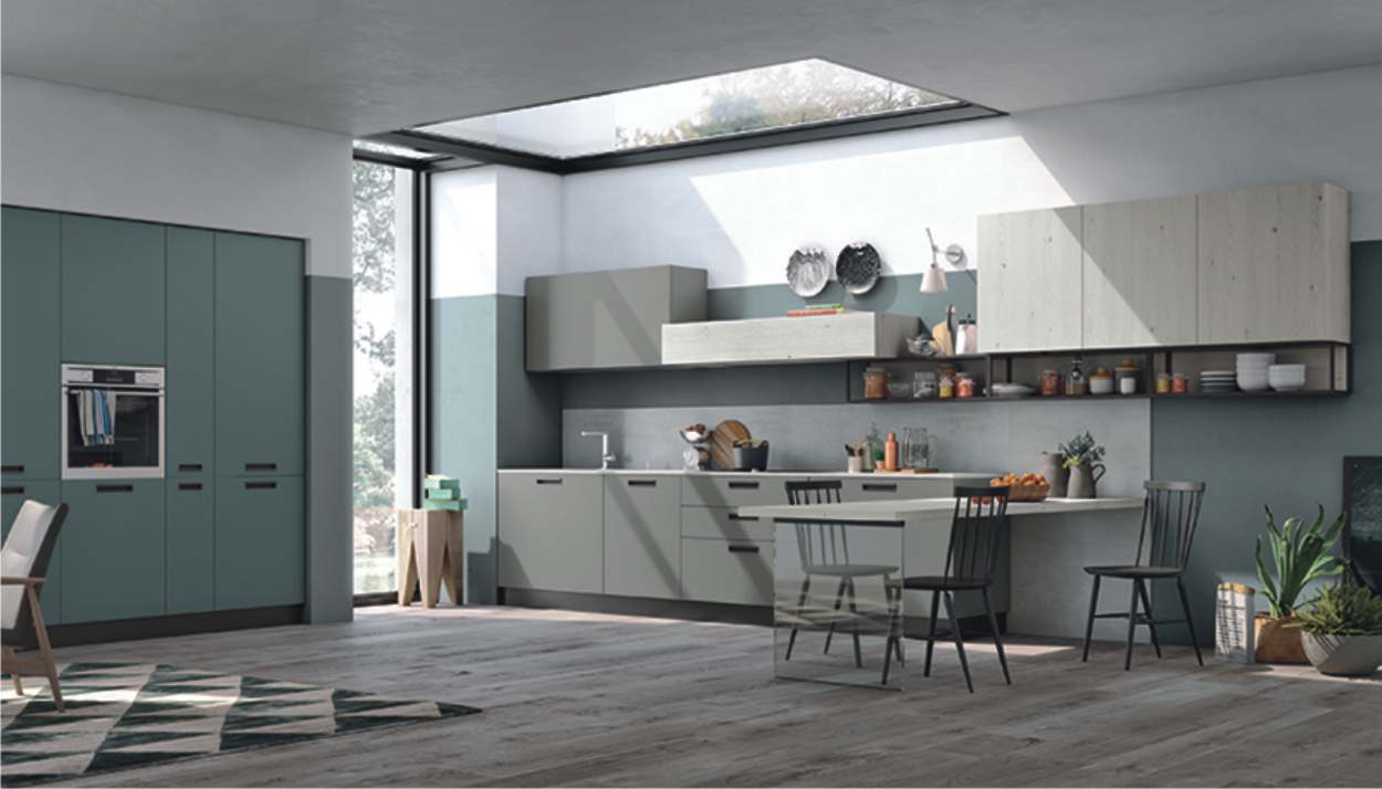 Cucine lineari 29 ampia cucina laccata