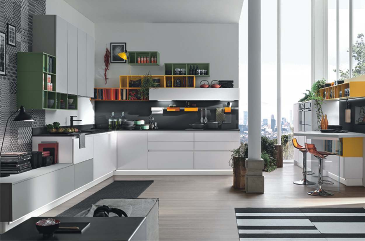 Cucine ad angolo 15 cucina moderna colorata