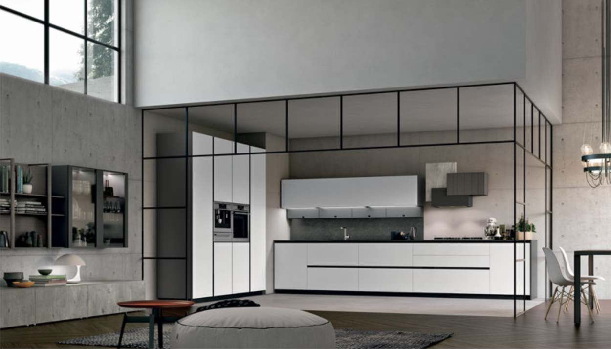 Cucine lineari 20 aliant tutta bianca