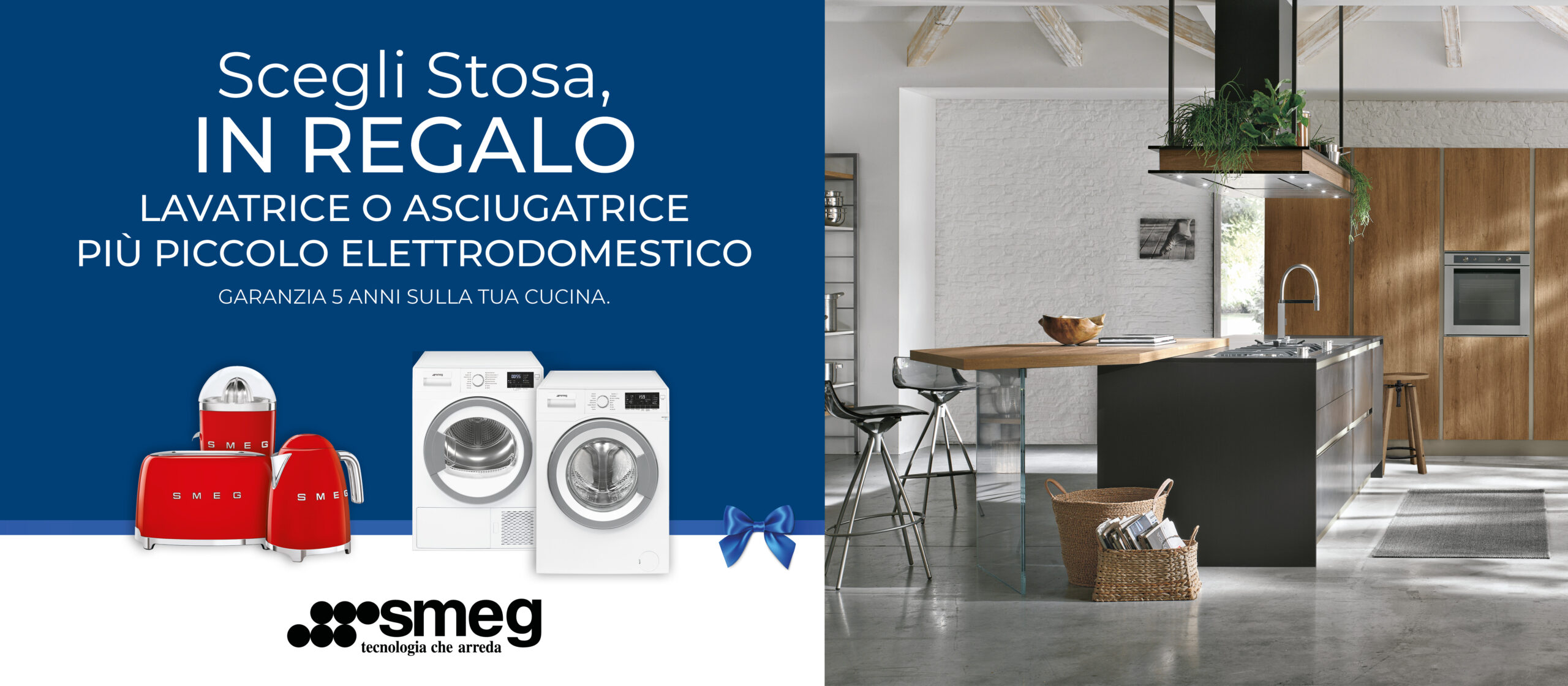 Scopri di più sull'articolo Promo Stosa: lavatrice o asciugatrice Smeg + piccolo elettrodomestico