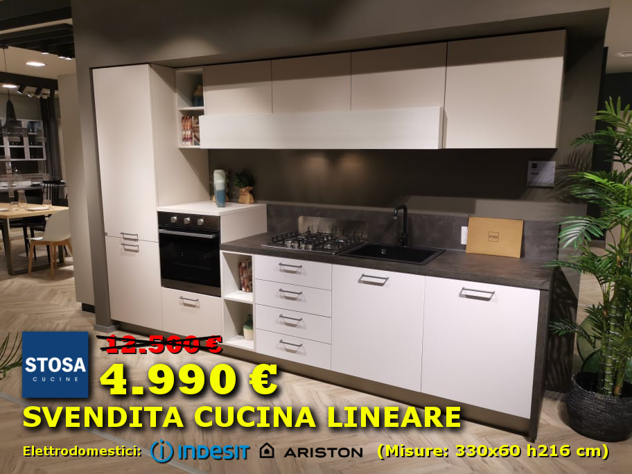 Cucina Stosa lineare da 330 cm in sconto 2 cucina in offerta