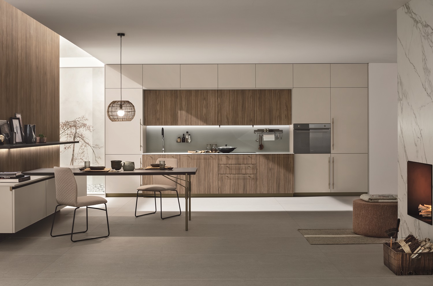 Cucine lineari 2 Cucina con portale Metropolis