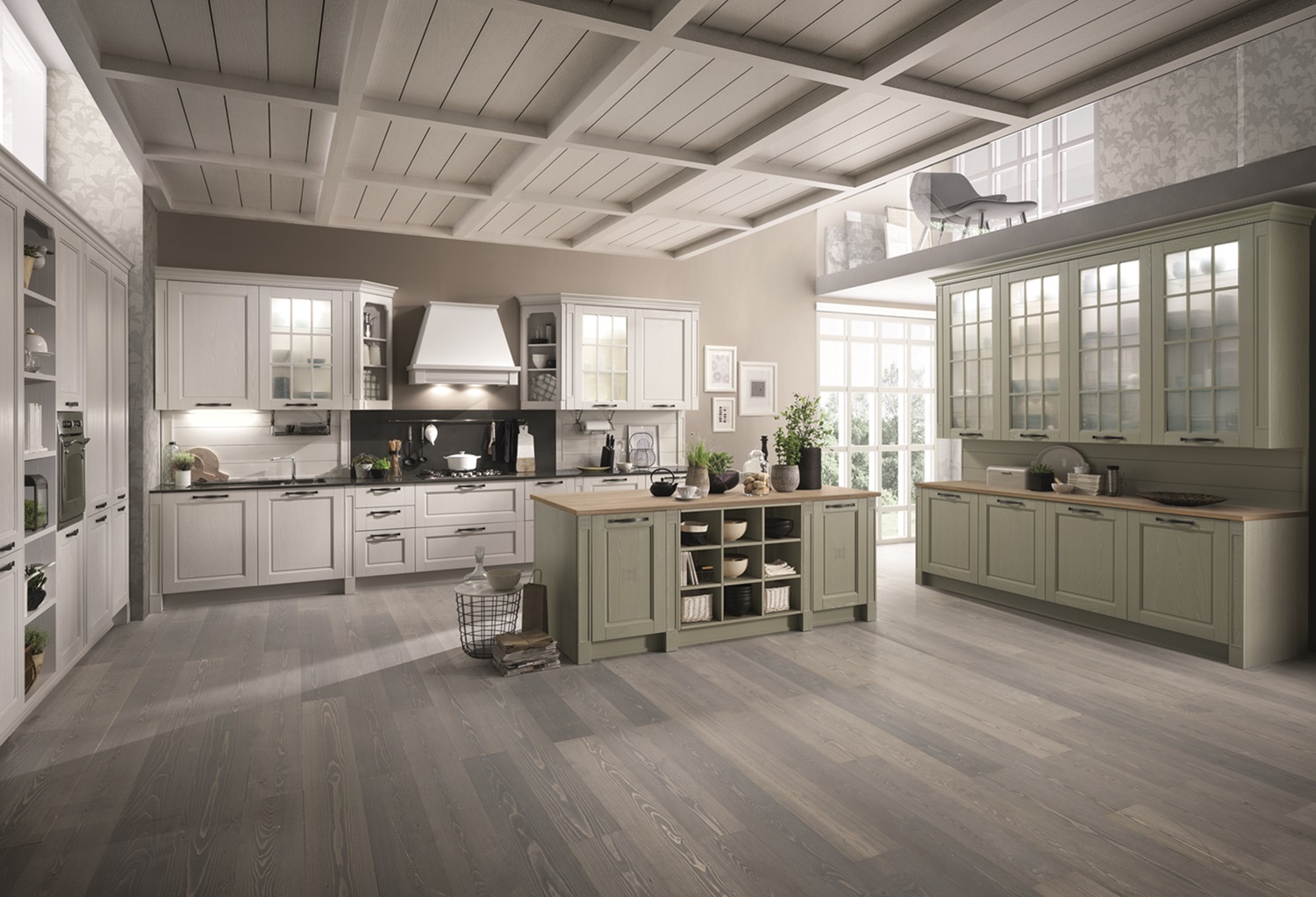 Cucine classiche 2 cucina classica bianca e salvia