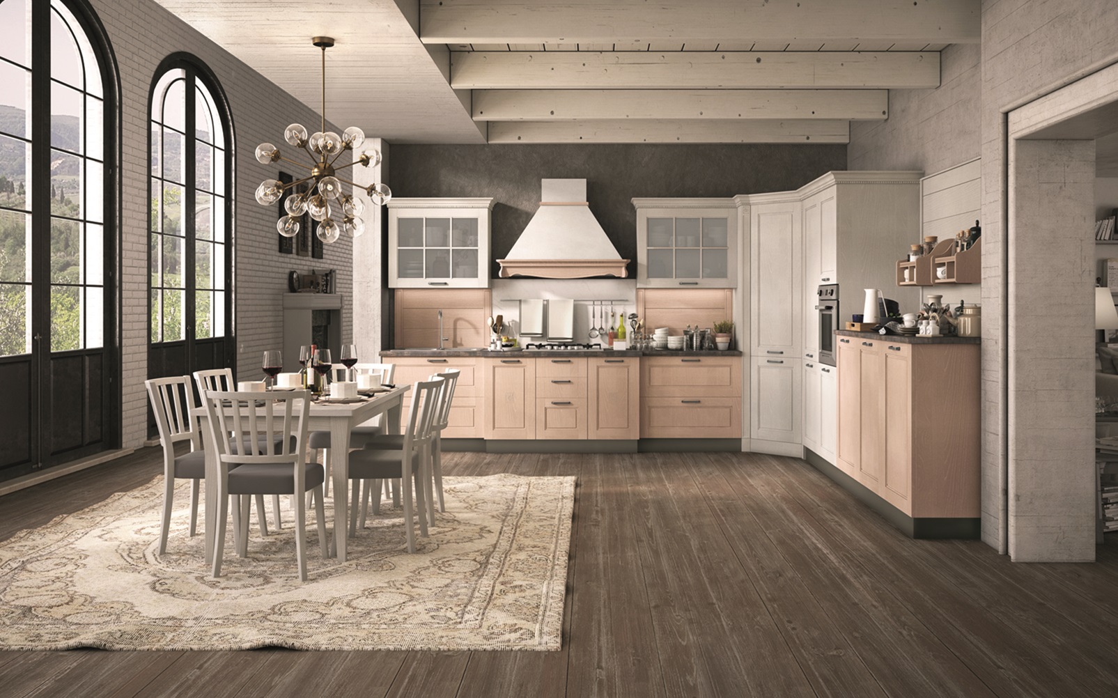 Cucine classiche 5 cucina classica Virginia cipria