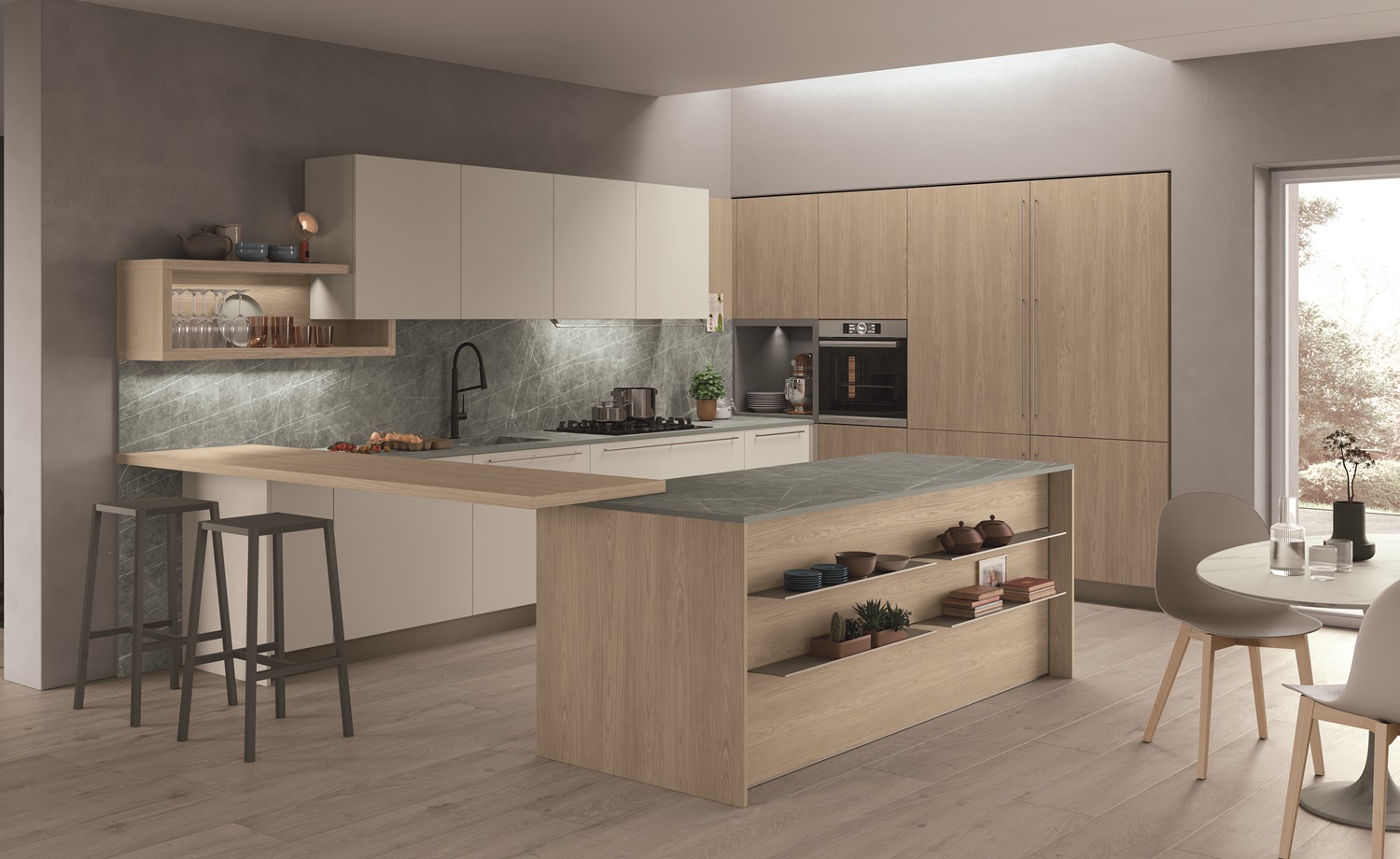 Cucine moderne 60 Cucina Stosa Young Noce marino