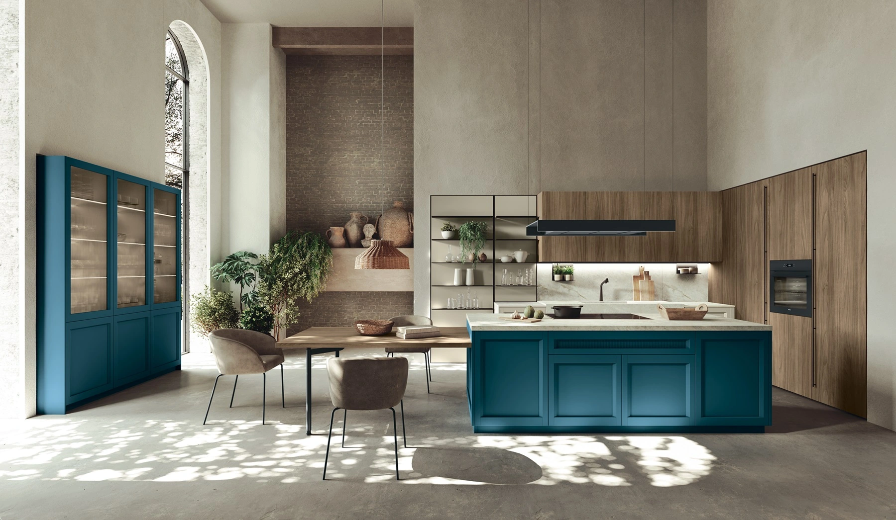 Stosa Palio: le nuove cucine moderne con anta a telaio 2 Cucina con isola Palio