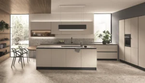 Cucina moderna Infinity Stosa con isola senza maniglie