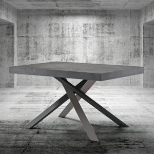 Tavoli da cucina 28 Tavolo grigio con gambe incrociate modello Pegaso